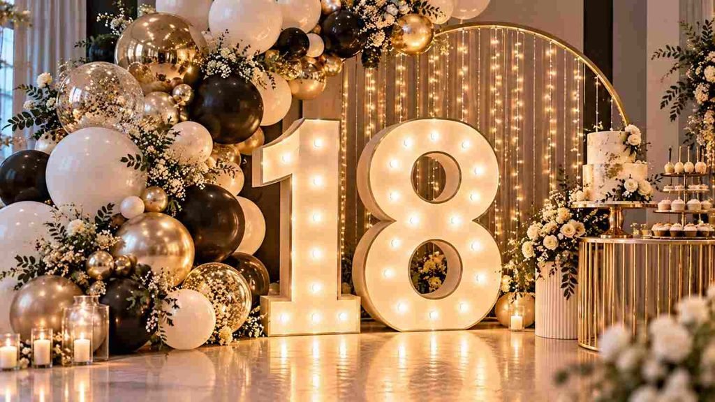 Glamorous 18th Birthday Celebration Setup

