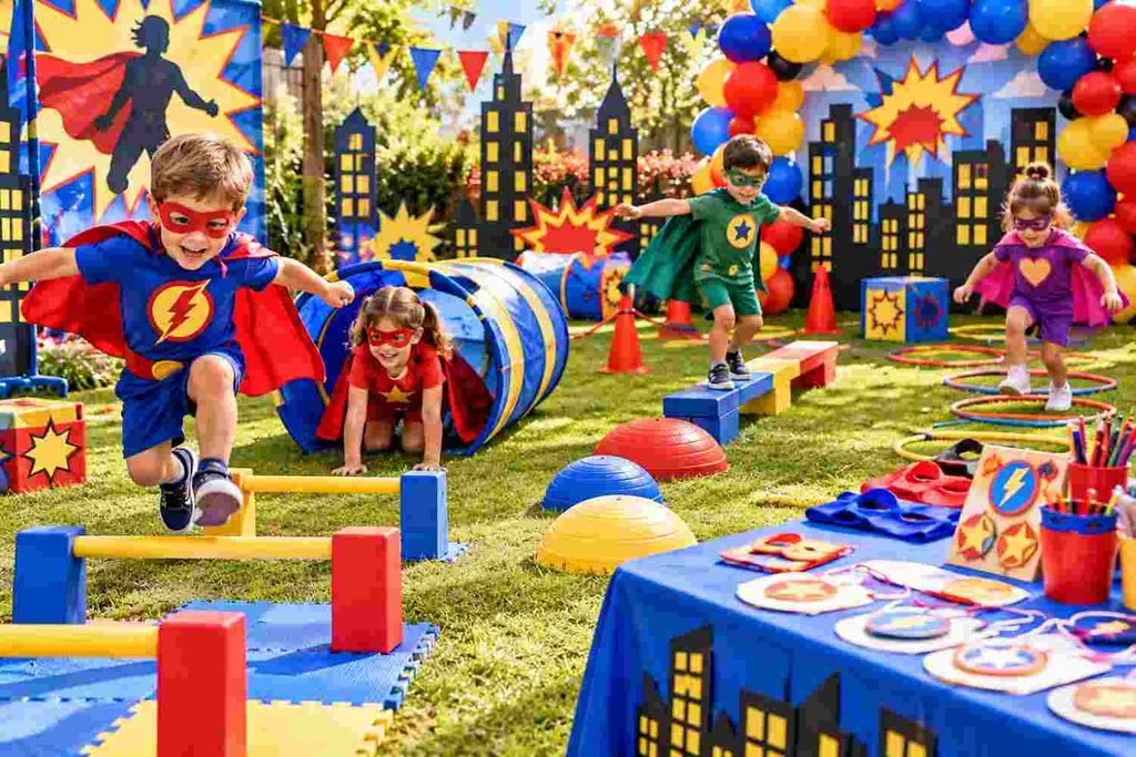 Superhero Training Camp celebration