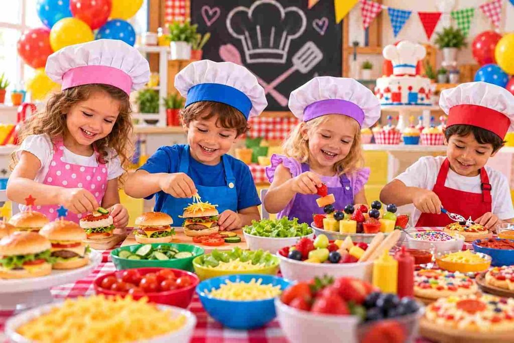 chef colorful party for 5 year old