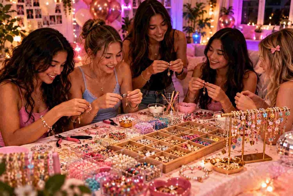 diy charm bar at teen age girl birthday